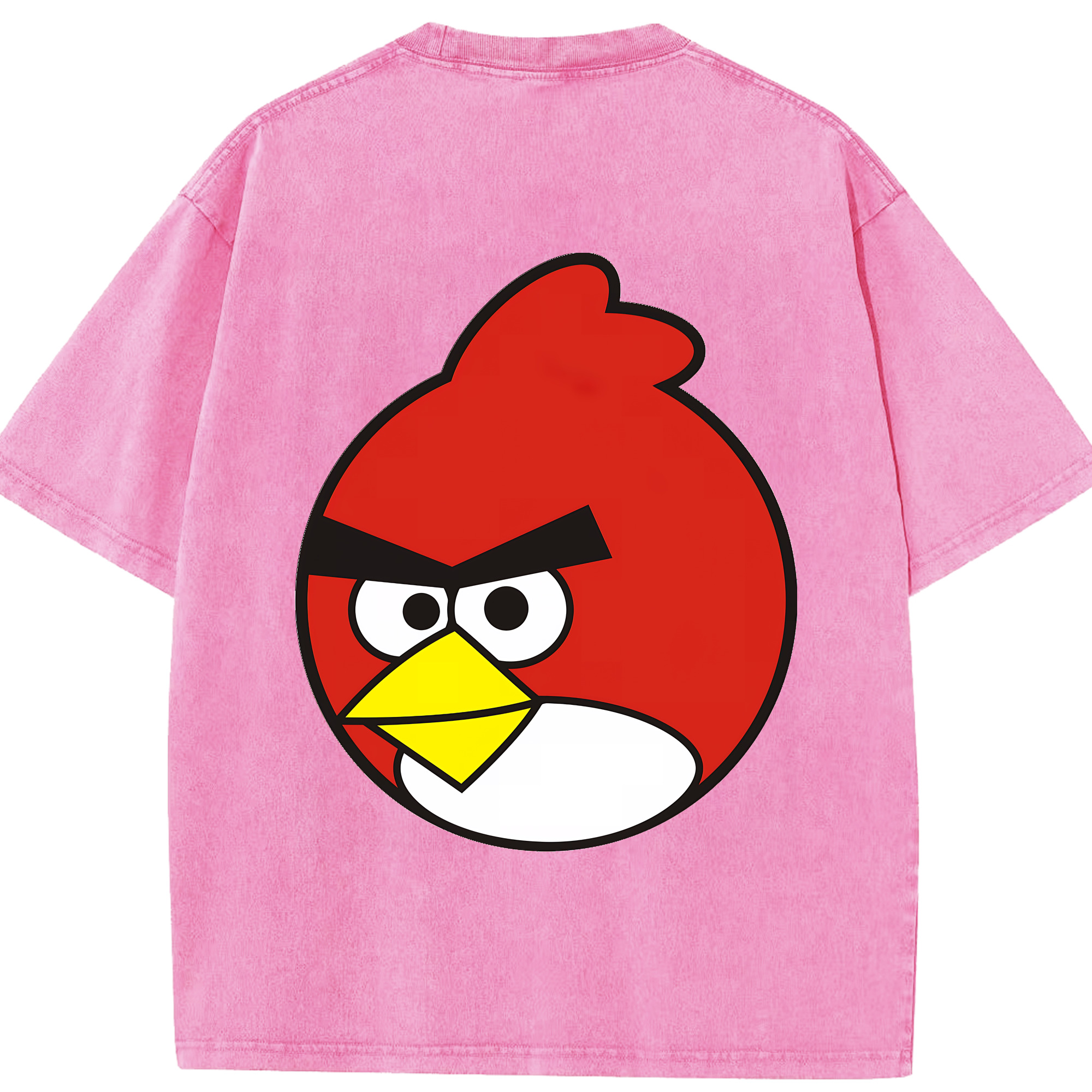 （画像用） Angry Birds アングリーバード 綿100% ヴィンテージ風 半袖Tシャツ（背面プリント）